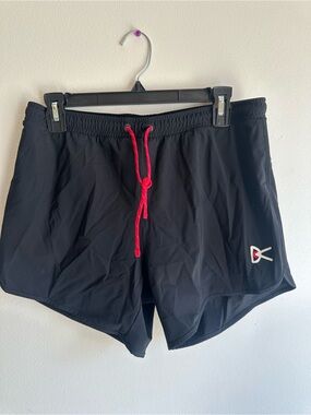 District Vision Black Shorts with Red Accent
